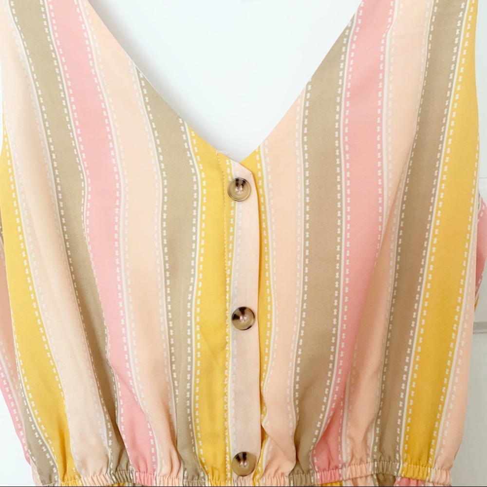 june & hudson multicolor striped high low dress M - Picture 4 of 4